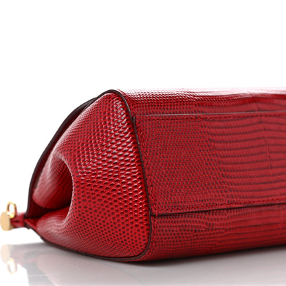 Dolce & Gabbana Stampa Iguana Crystal Mini Miss Sicily Satchel Red 6 of 7