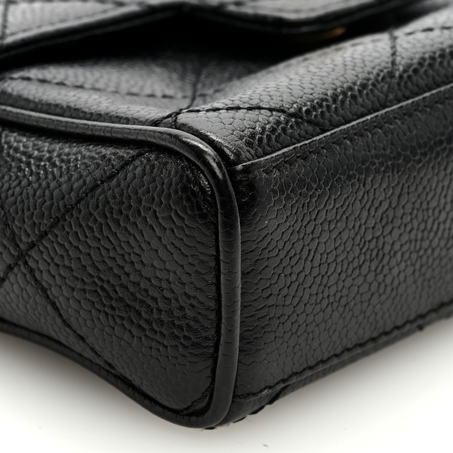 Caviar Quilted Mini Flap Black