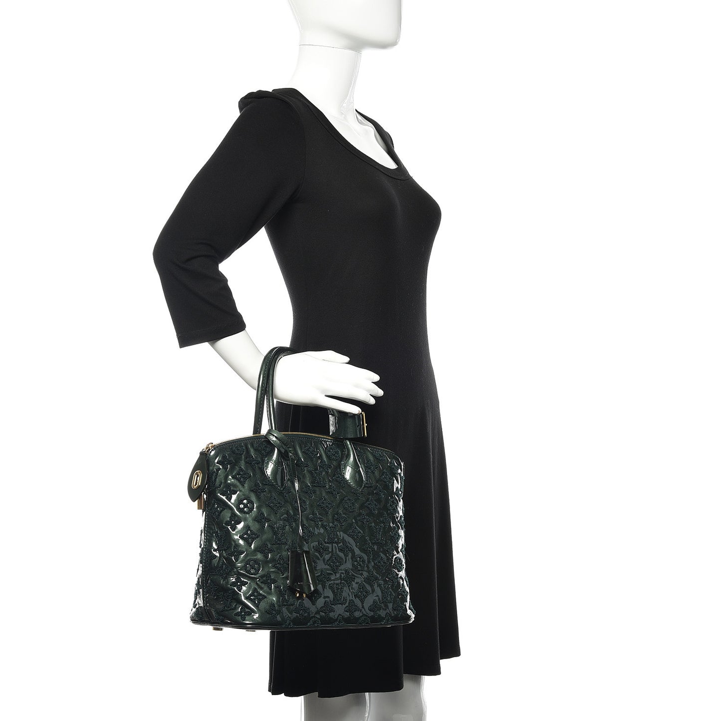 Patent Lambskin Fascination Lockit Vert Fonce