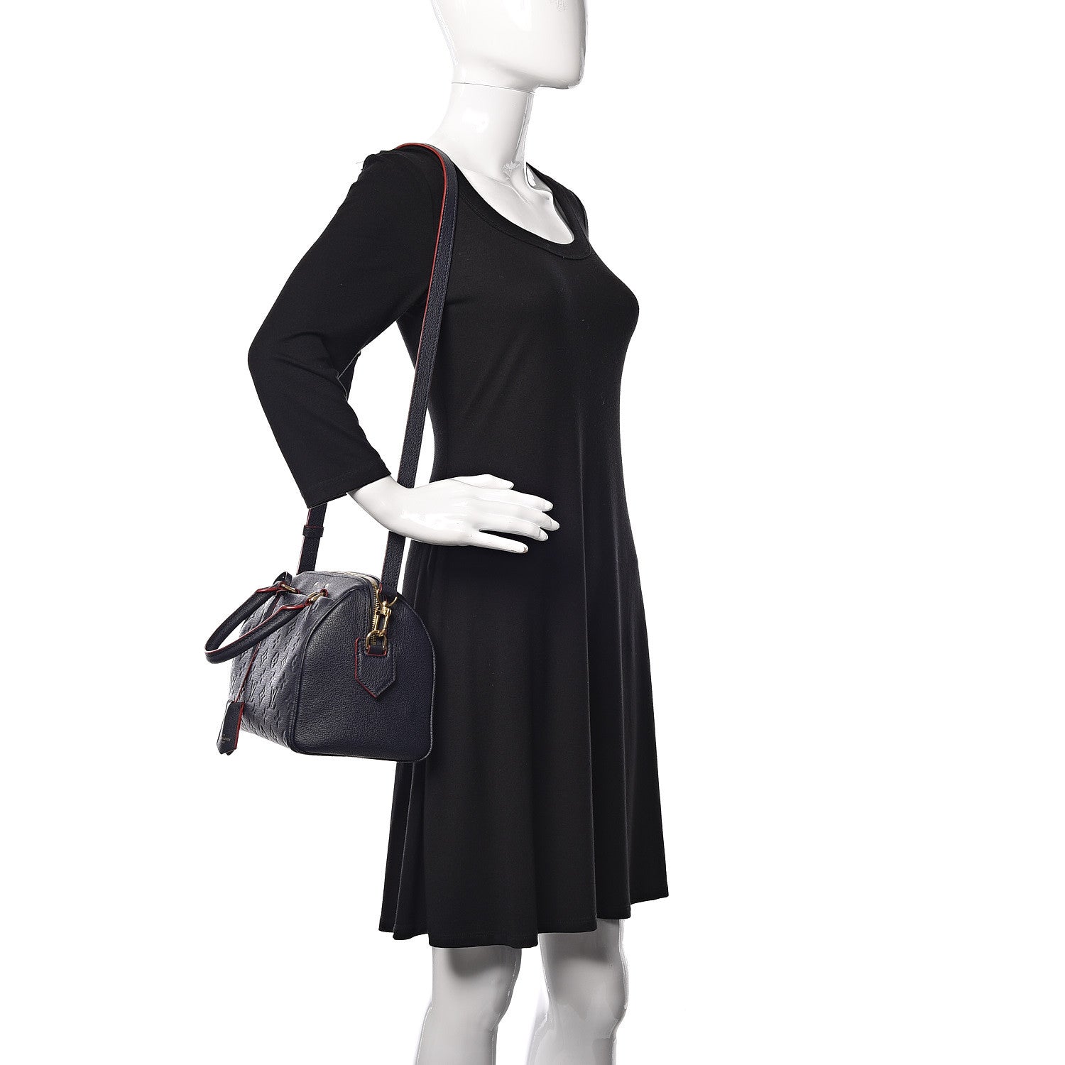 Louis Vuitton Empreinte Speedy Bandouliere 25 NM Marine Rouge 2 of 12