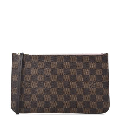 Louis Vuitton Damier Ebene Neverfull MM GM Pochette Rose Ballerine 1 of 9