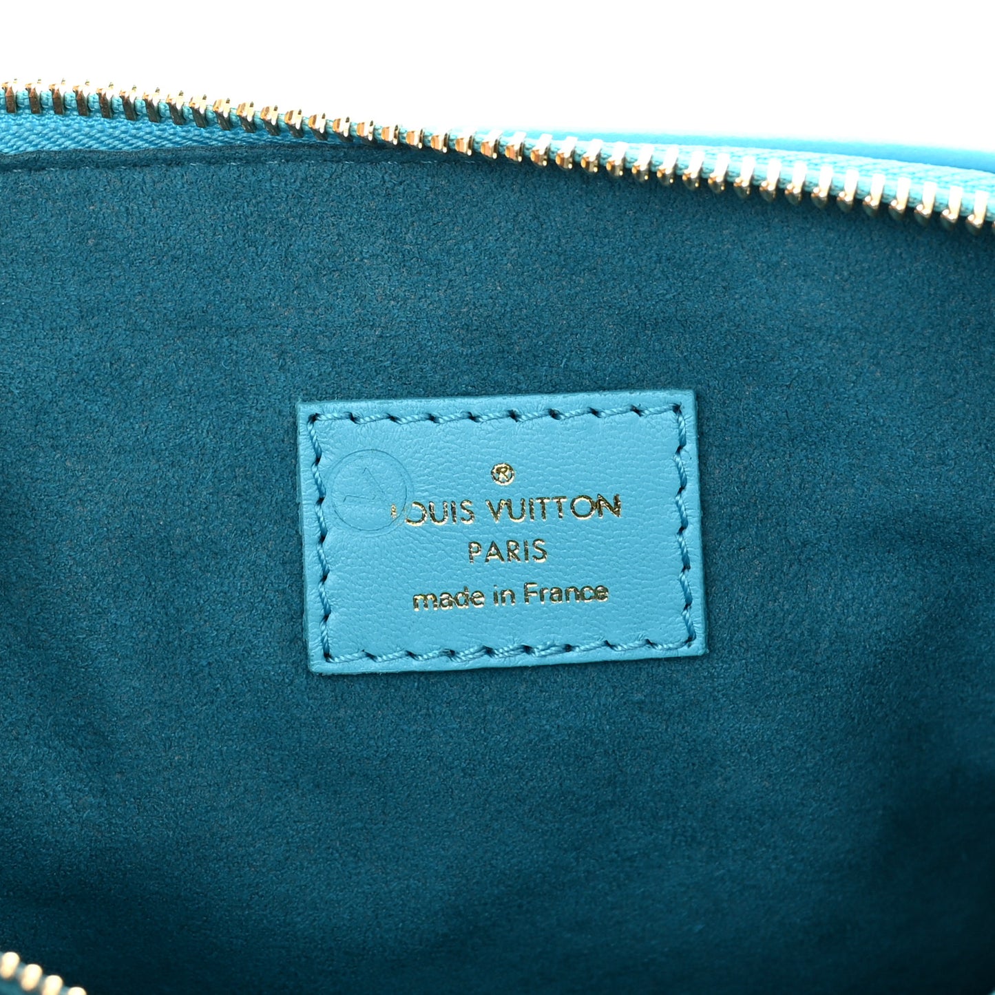 Lambskin Embossed Monogram Coussin PM Turquoise