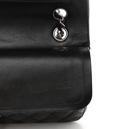 Chanel Lambskin Quilted Medium Double Flap Black 14 of 21
