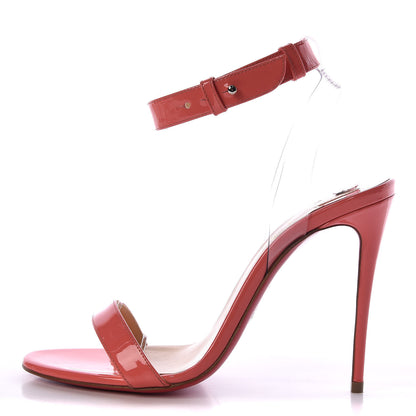 Christian Louboutin Shiny Nappa PVC Jonatina 100 Sandals 36 Charlotte 1 of 8
