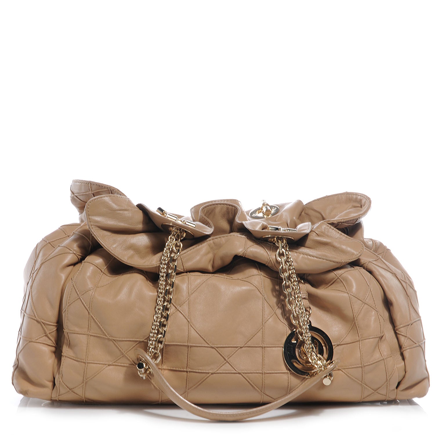 Christian Dior Lambskin Cannage Medium Le Trente Tote Beige 1 of 8