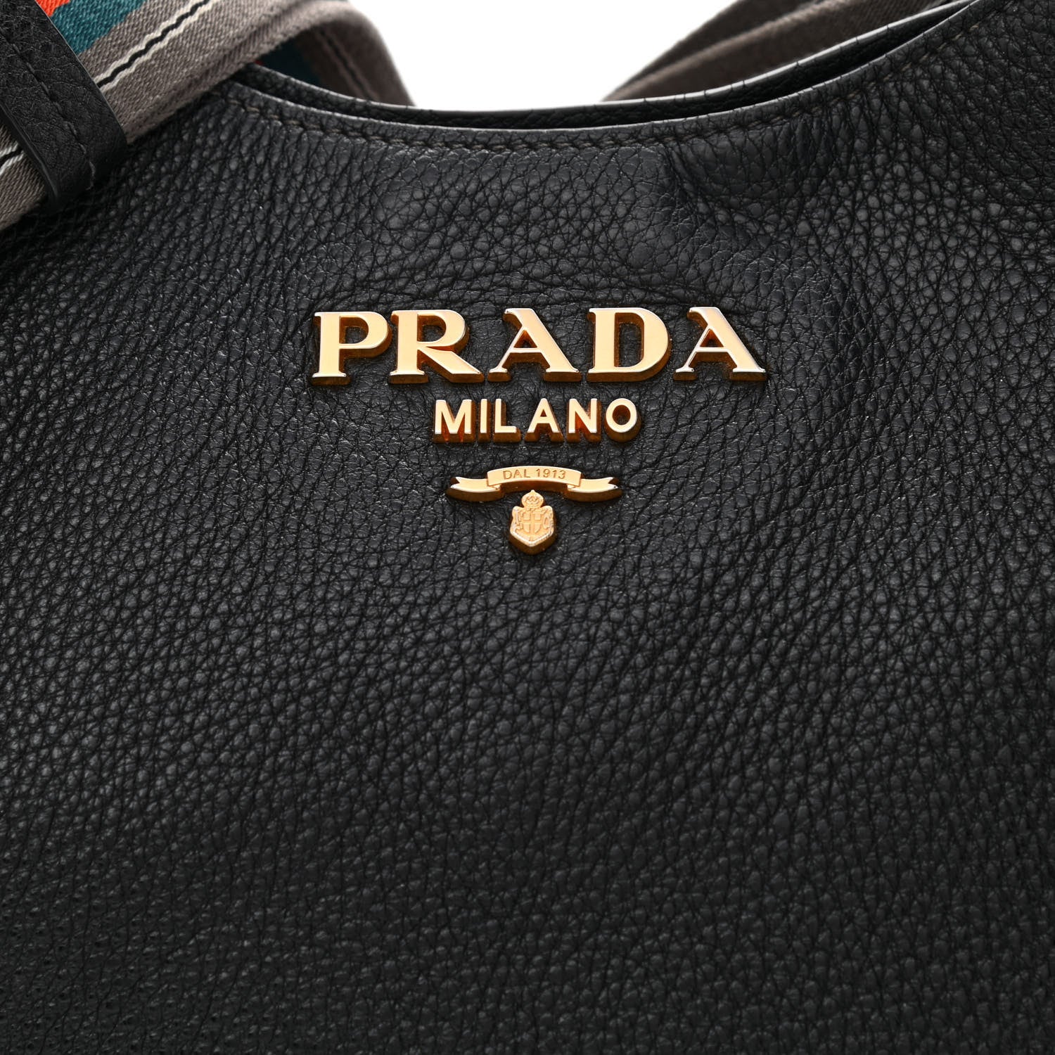 Prada Vitello Daino Zippered Messenger Hobo Black 9 of 16