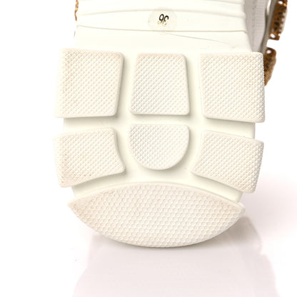 Gucci X SEGA Mesh Calfskin Suede Removable Crystals Womens Flashtrek Sneakers 36 Great White 9 of 15