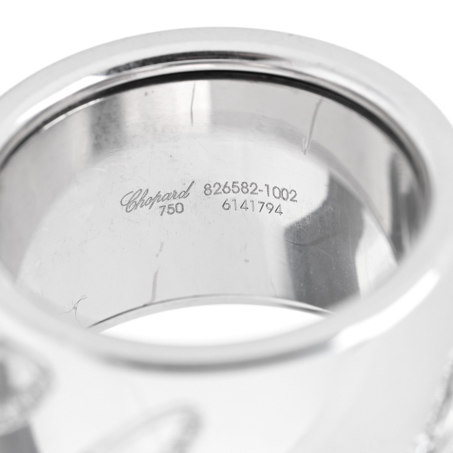 Chopard 18K White Gold Chopardissimo Diamonds Spinning Ring 52 6 4 of 4