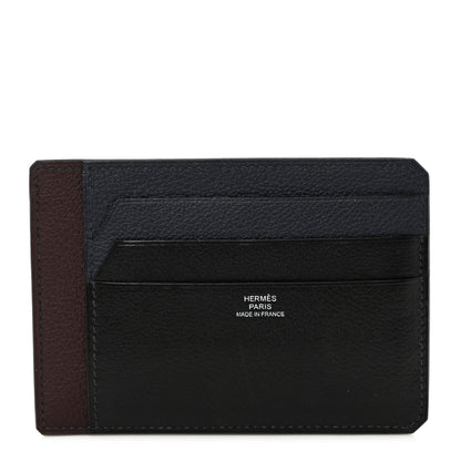 Hermes Evercolor Colorblock City 4CC Card Holder Bleu Nuit Rouge Sellier Black 1 of 8