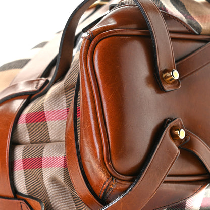 Burberry House Check Bridle Calfskin Medium Gosford Hobo Dark Tan 12 of 15