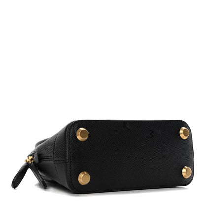 Balenciaga Signature Grained Calfskin XXS Ville Top Handle Bag Black White 4 of 7