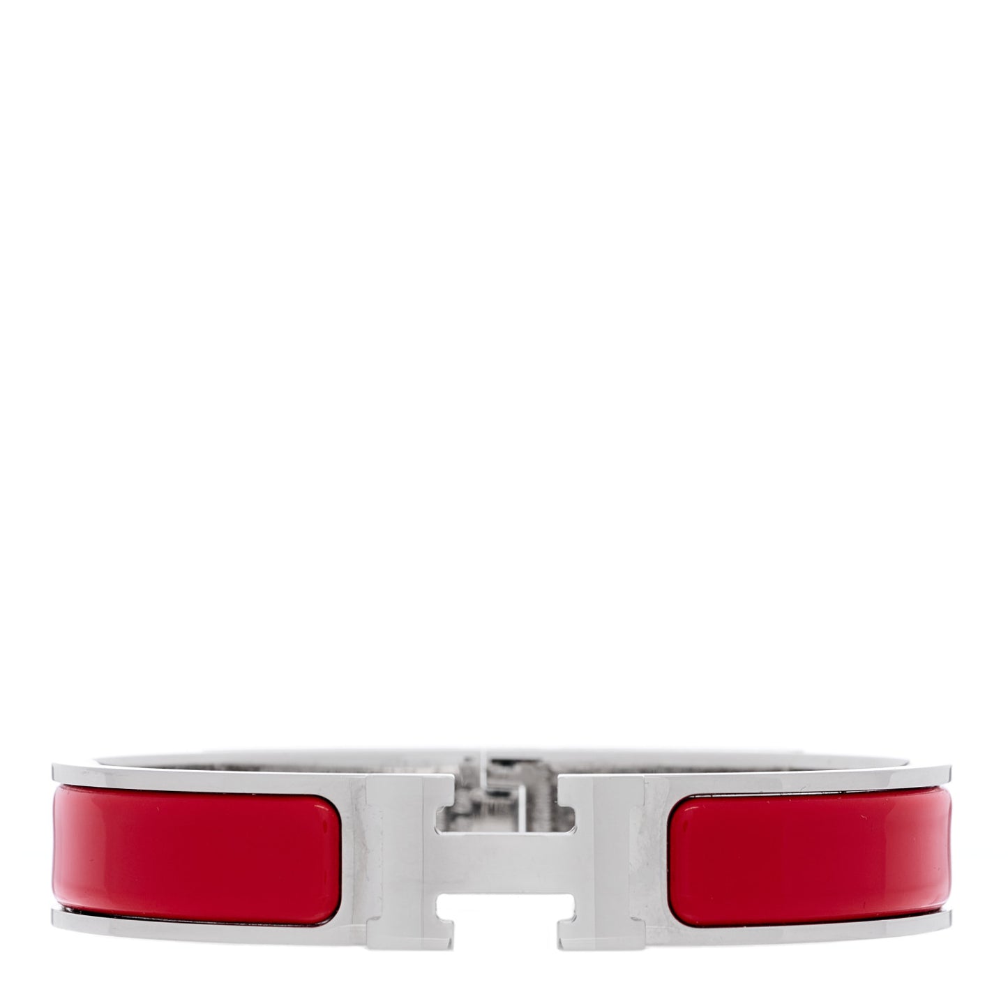 Enamel Narrow Clic Clac H Bracelet GM Rouge Vif
