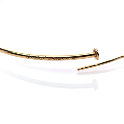 Tiffany 18K Yellow Gold Diamond Medium Elsa Peretti Hoop Earrings 5 of 5