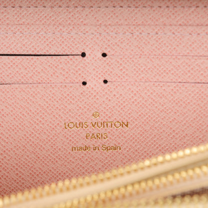 Louis Vuitton Damier Azur Clemence Wallet Rose Ballerine 7 of 9