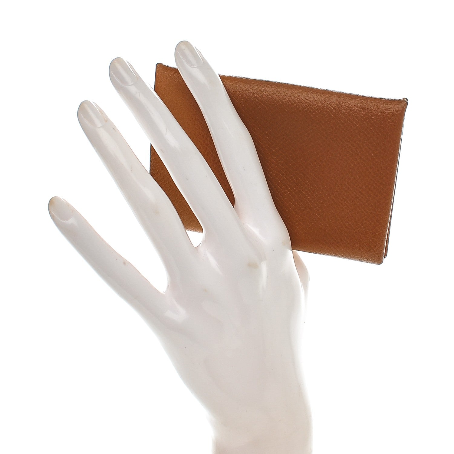 Hermes Epsom Calvi Card Case Gold 2 of 7
