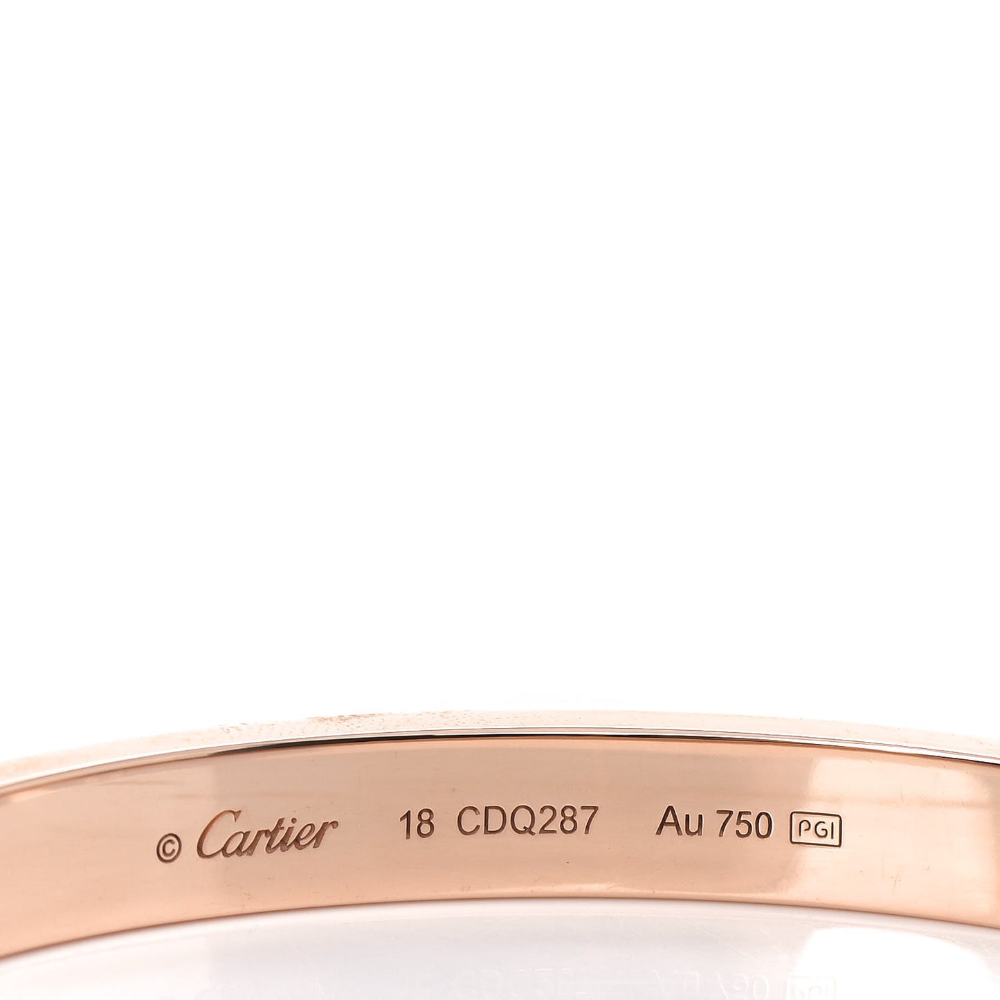 18K Pink Gold Diamond LOVE Paved Bracelet 18