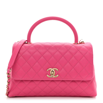 Chanel Caviar Quilted Small Coco Handle Flap Pink 1 of 8