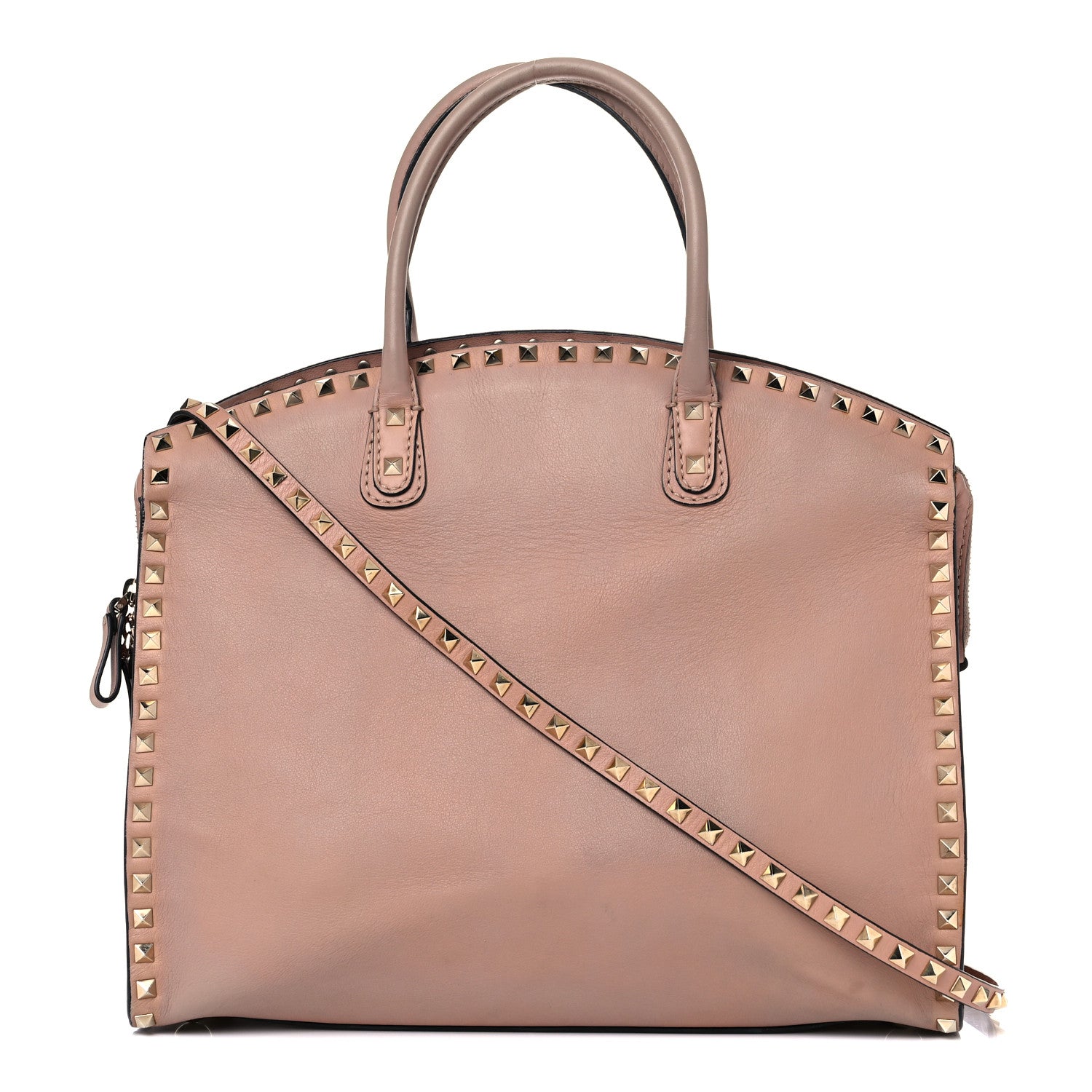 Valentino Garavani Vitello Rockstud Dome Shopper Soft Noisette 1 of 25
