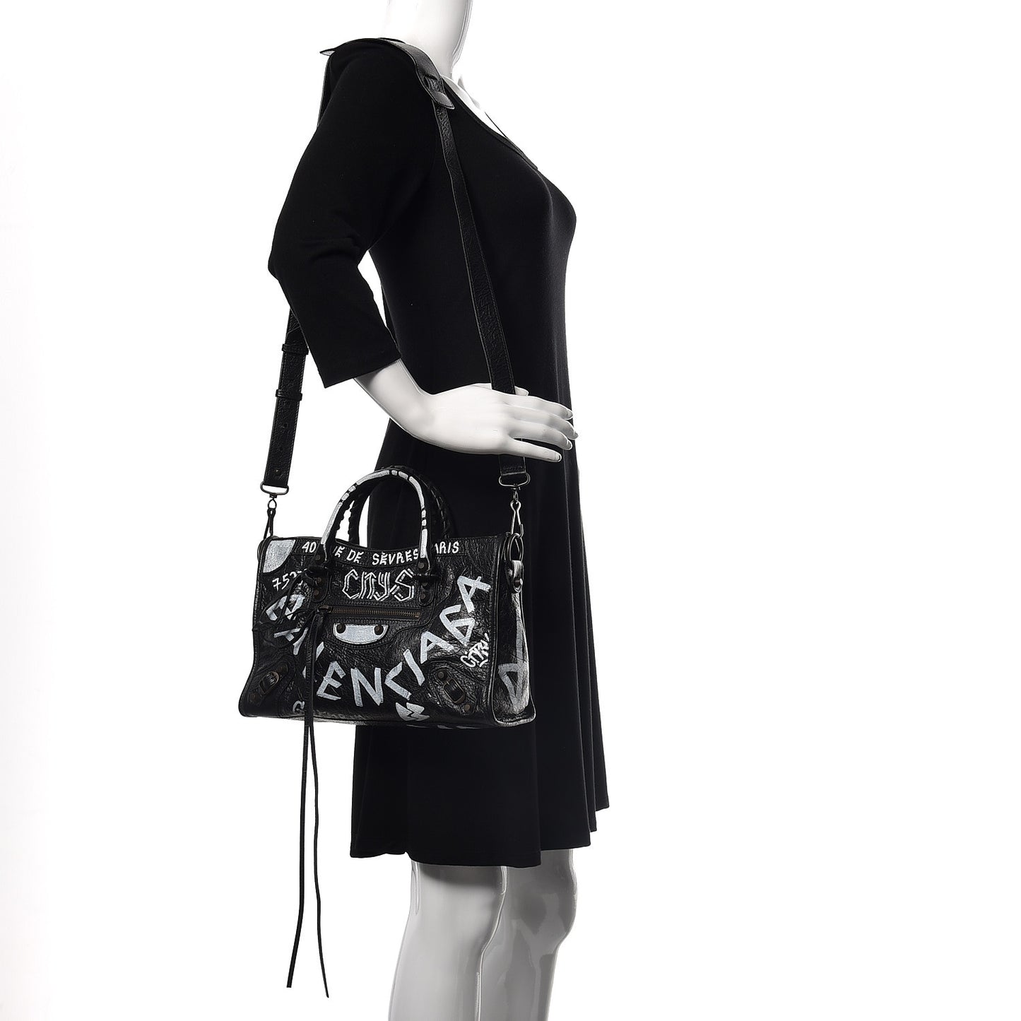 Agneau Classic Hardware Graffiti All Over S City Black