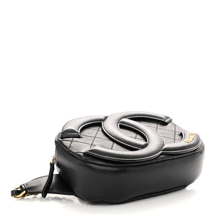 Chanel Lambskin Quilted Waist Coco Midnight Belt Bag Black 4 of 10
