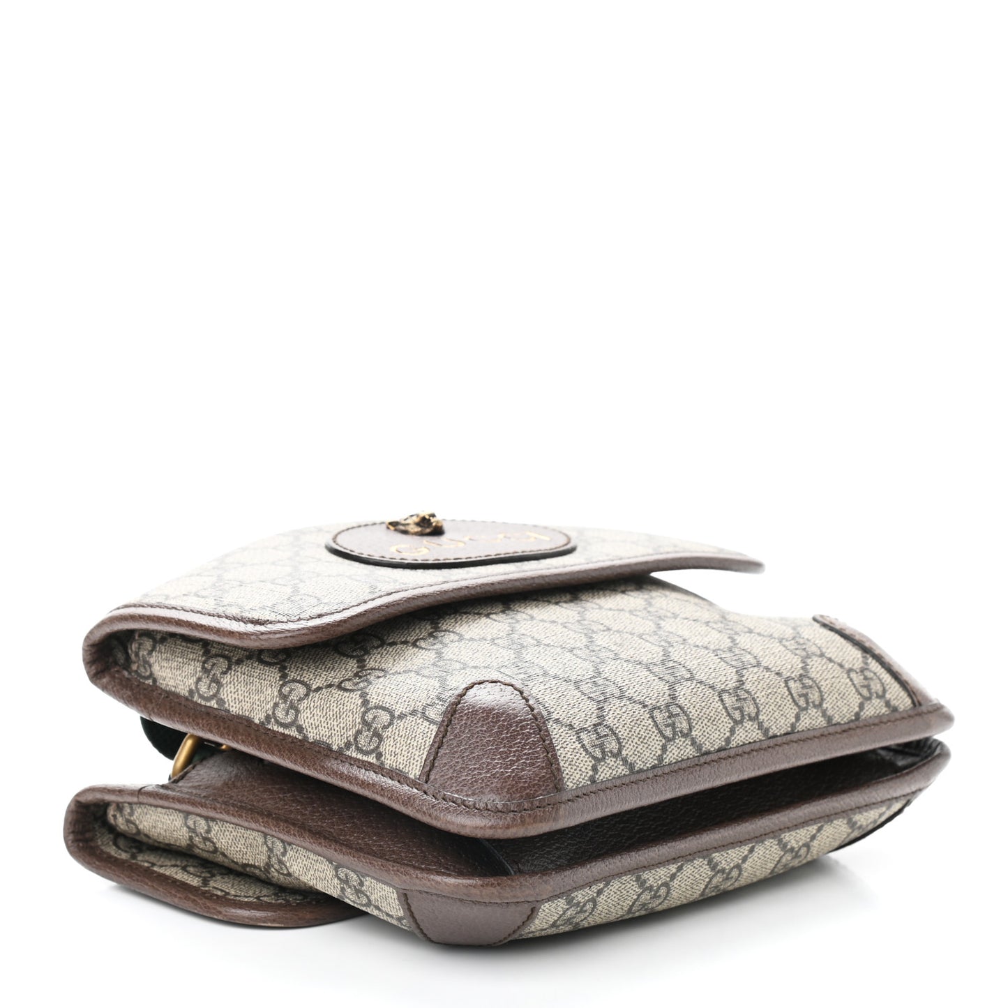 GG Supreme Monogram Web Small Neo Vintage Double Flap Messenger Bag Beige New Acero