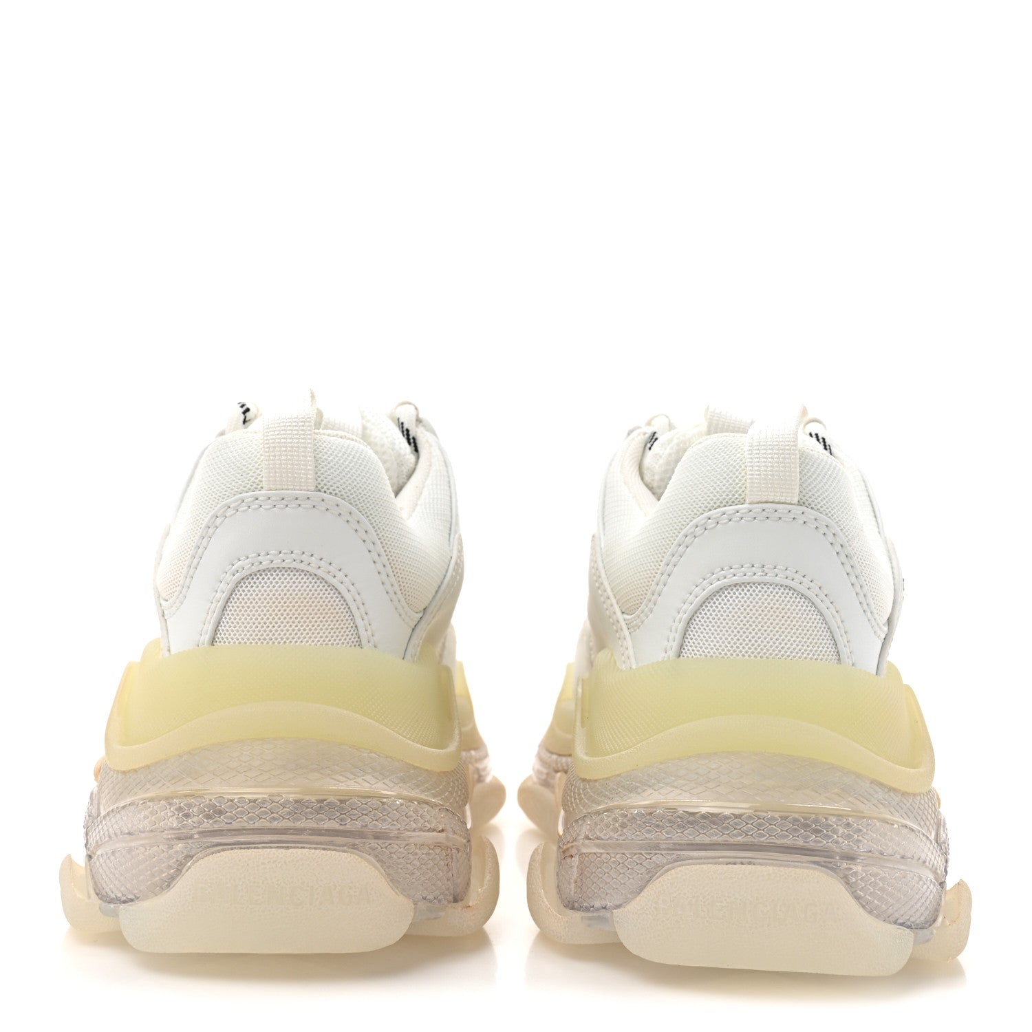 Balenciaga Fabric Mesh Clear Sole Womens Triple S Sneakers 38 White 5 of 10