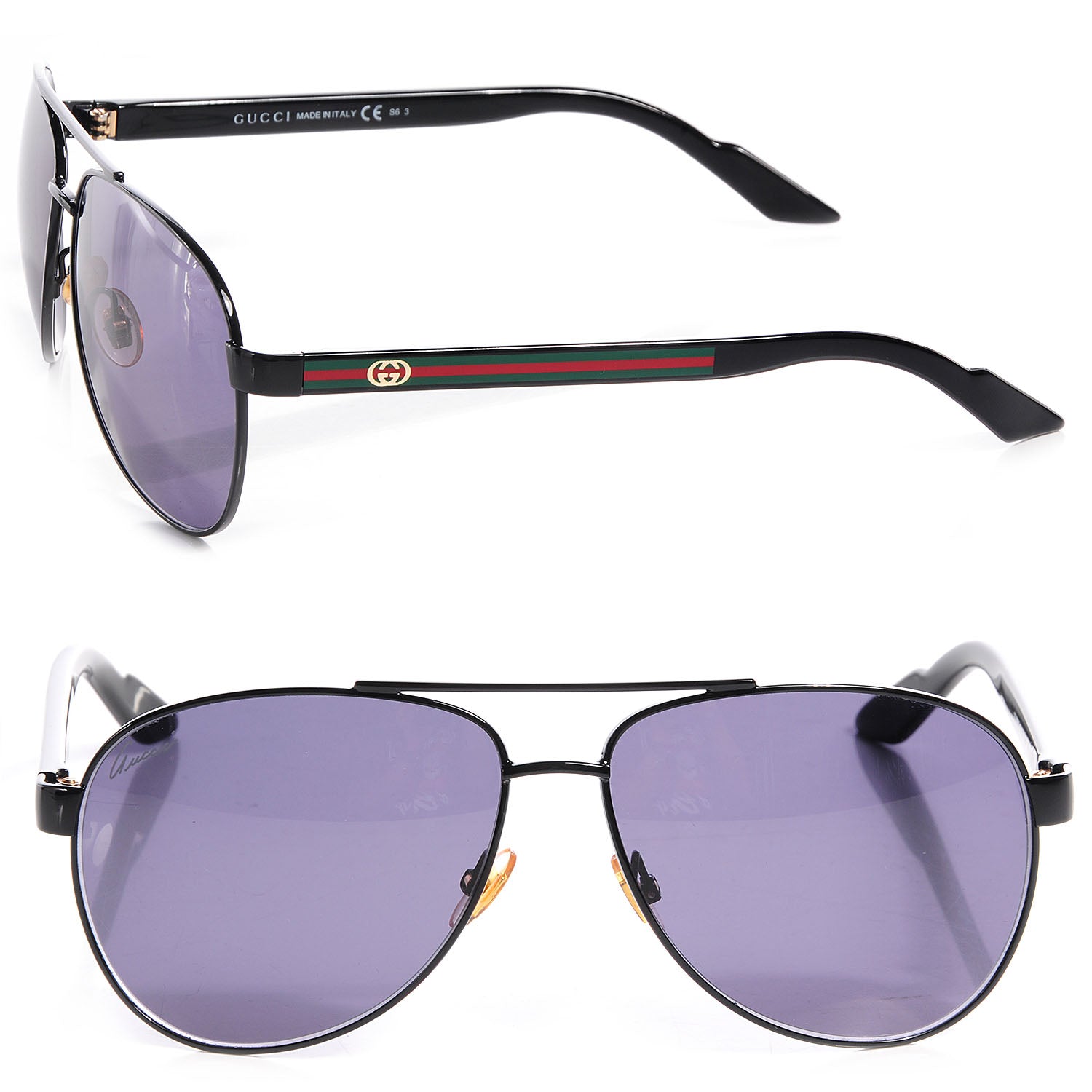 Gucci GG Web Aviator Sunglasses 2898/S 1 of 6