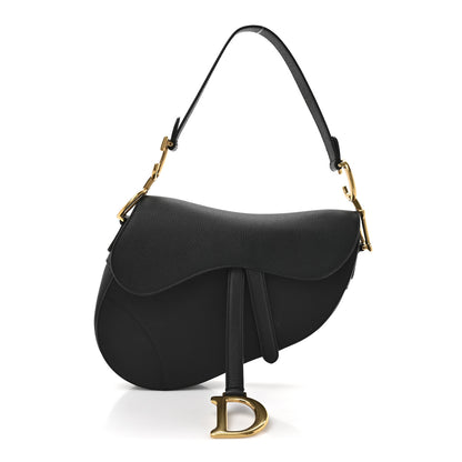 Christian Dior Grained Calfskin Saddle Bag Black 1 of 19