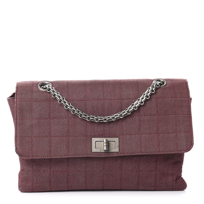 Chanel Canvas Chocolate Bar Reissue Single Flap Dark Red 1 of 15