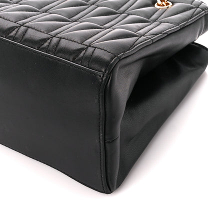 Versace Nappa Barocco Quilted Small Virtus V Chain Shoulder Bag Black 10 of 12