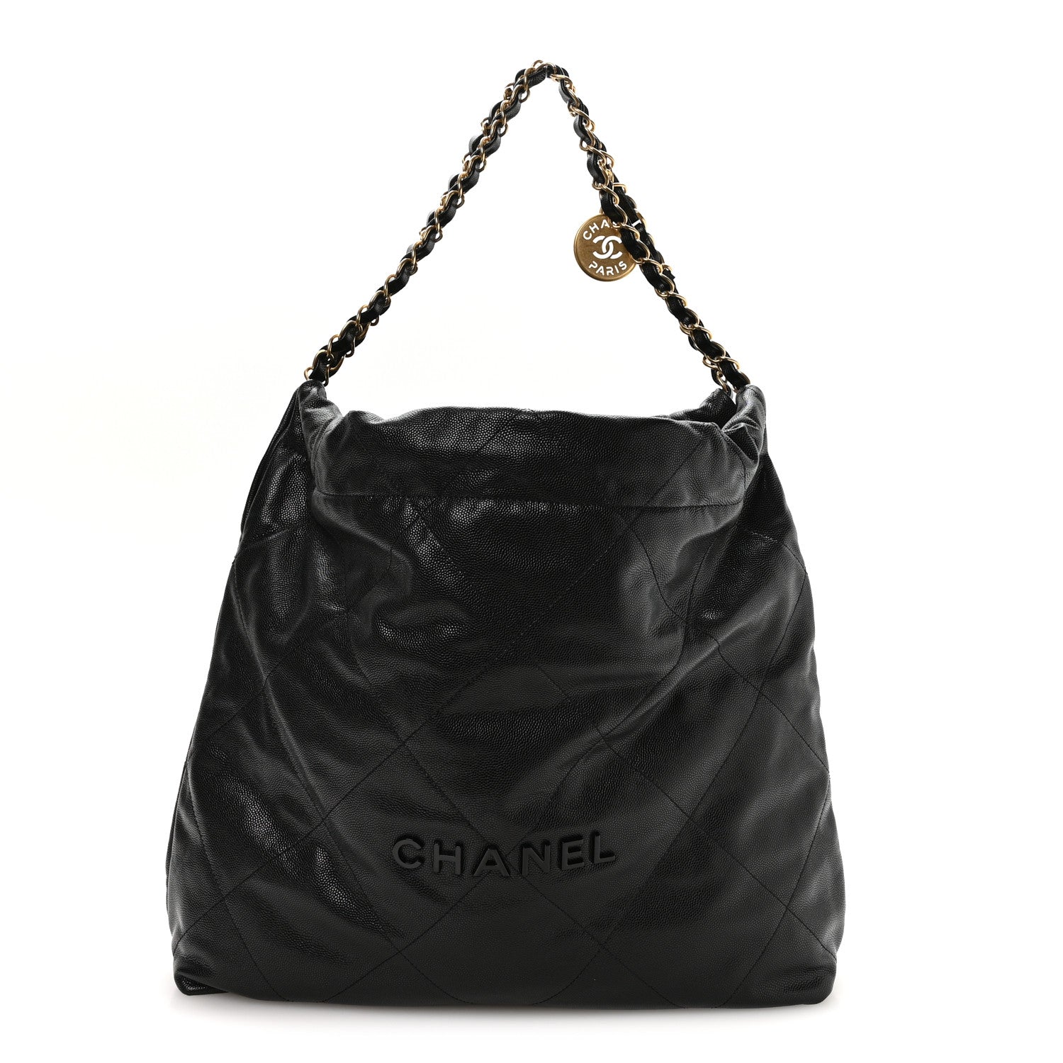 Chanel Shiny Caviar Quilted Monochrome Chanel 22 Black 1 of 11