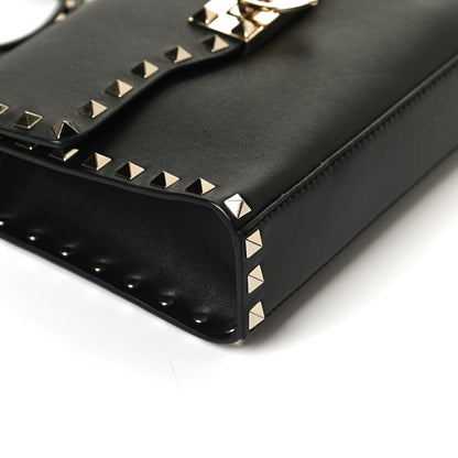 Valentino Garavani Vitello Medium Rockstud Flip Lock Crossbody Bag Black 11 of 13