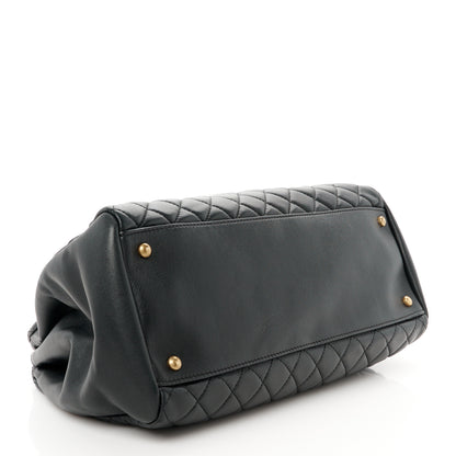 Chanel Lambskin Quilted Large Just Mademoiselle Bowling Bag Black 4 of 11