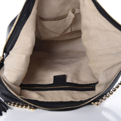 Gucci Pebbled Calfskin Medium Soho Chain Hobo Black 5 of 7
