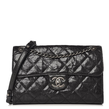 Chanel Crumpled Grained Calfskin Medium CC Crave Flap Black 1 of 15