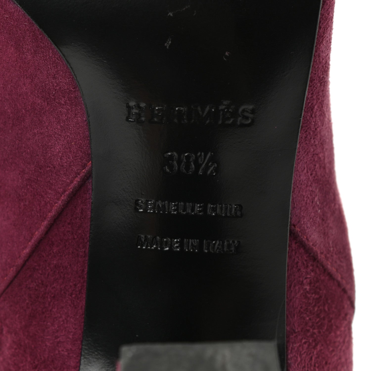 Hermes Suede Goatskin Joueuse Ankle Boots 38.5 Lie De Vin 6 of 9