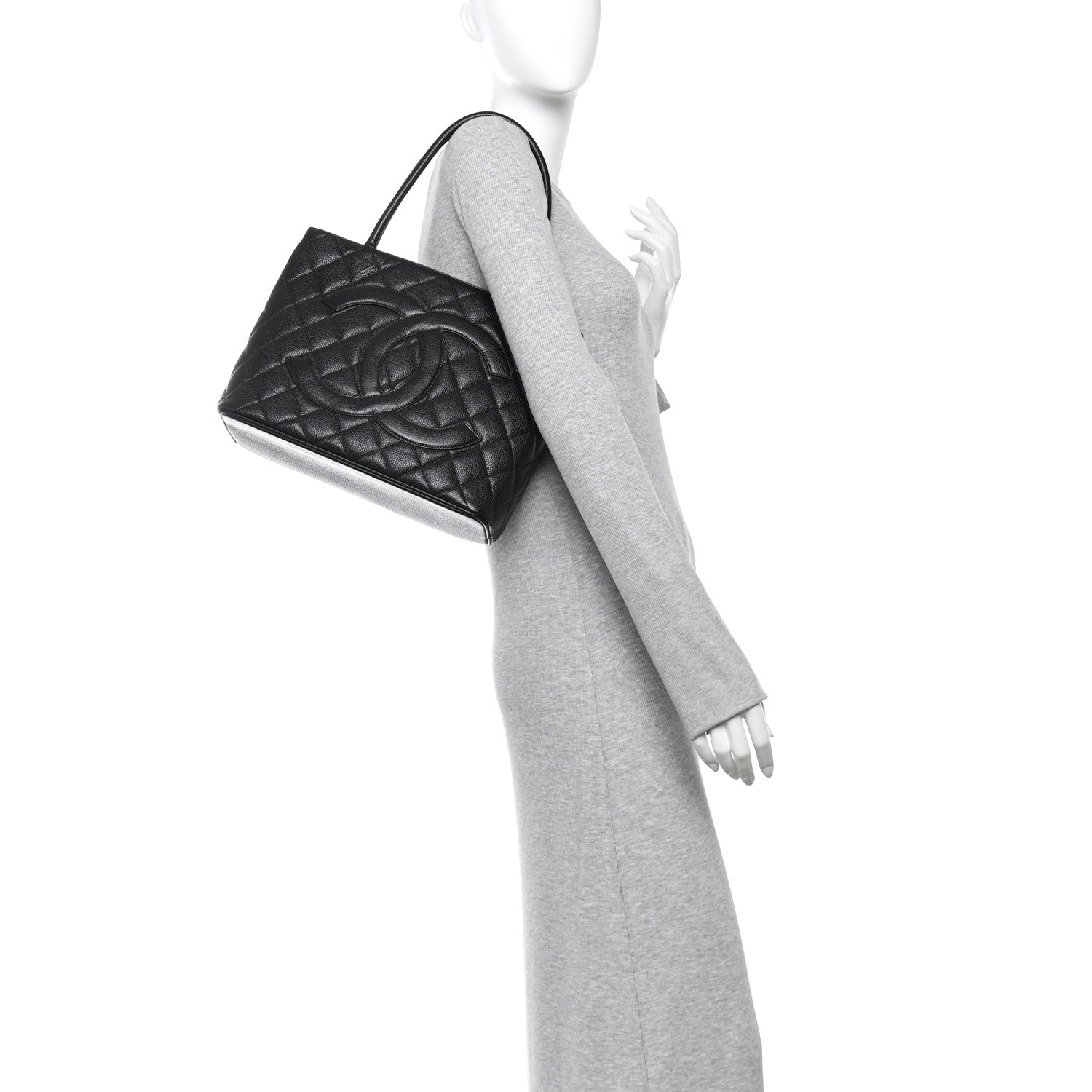 Chanel Caviar Quilted Medallion Tote Black 2 of 10