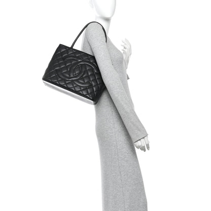 Chanel Caviar Quilted Medallion Tote Black 2 of 10