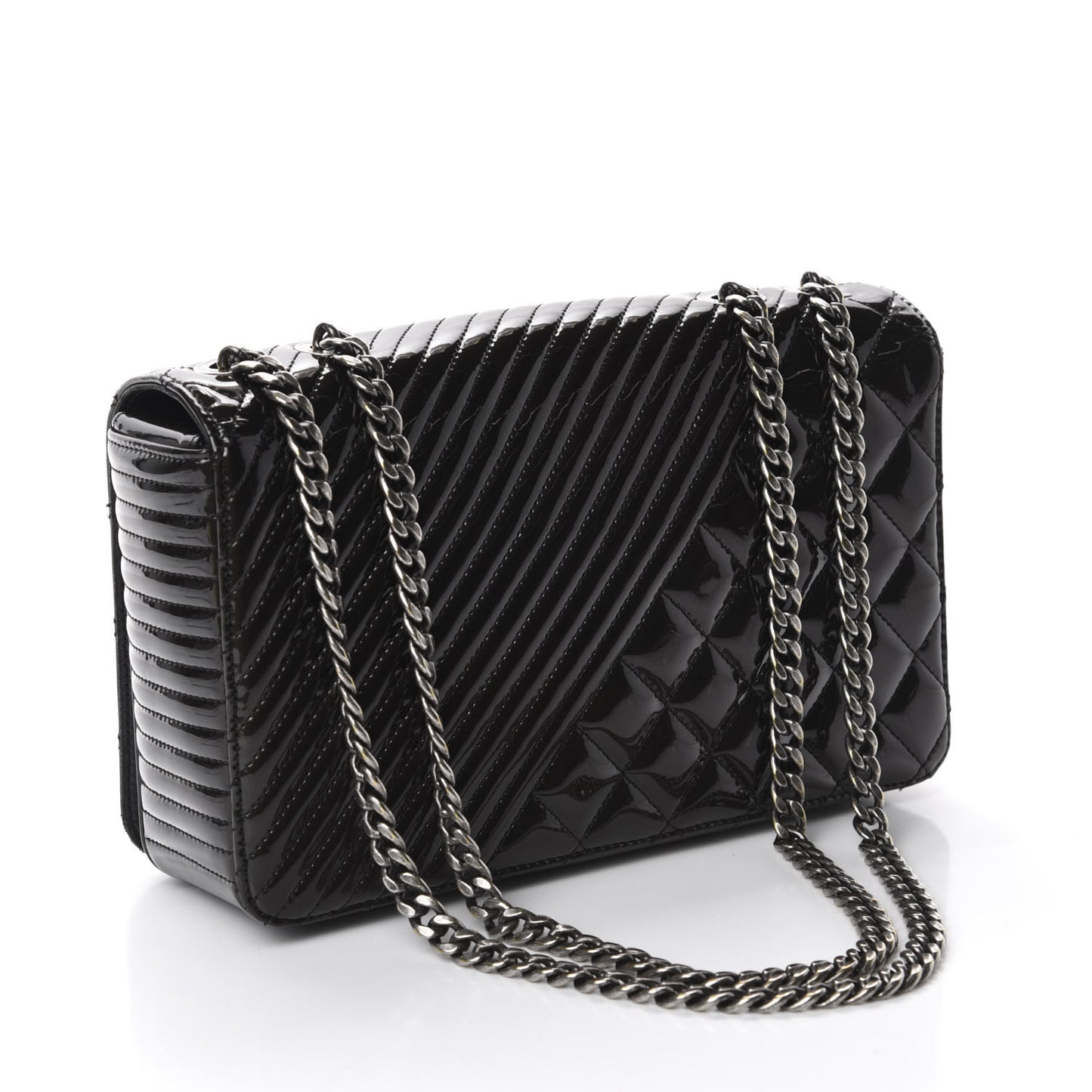 Patent Quilted Medium Coco Boy Flap
