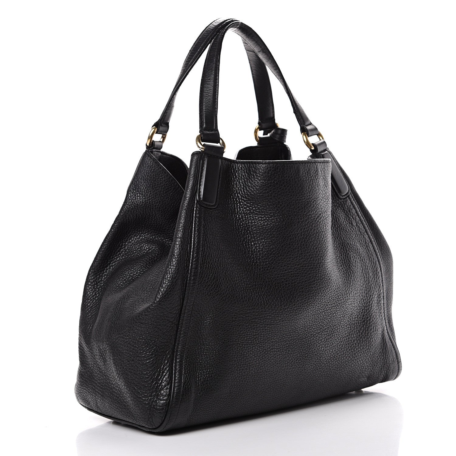 Gucci Pebbled Calfskin Medium Soho Shoulder Bag Black 2 of 18