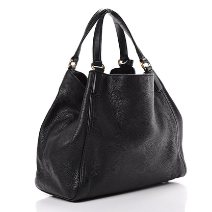 Gucci Pebbled Calfskin Medium Soho Shoulder Bag Black 2 of 18