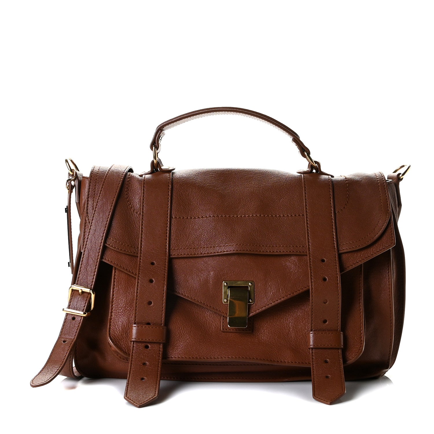 Proenza Schouler Lambskin Medium PS1 Satchel Saddle 1 of 7