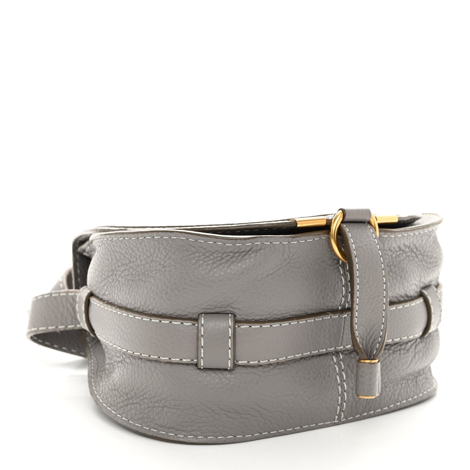 Chloe Calfskin Mini Marcie Round Crossbody Bag Cashmere Grey 4 of 8
