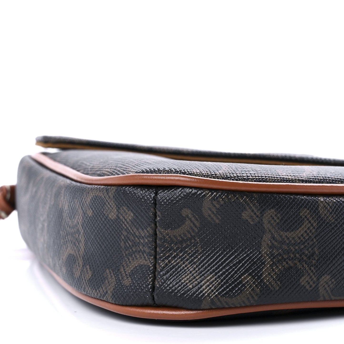 Triomphe Canvas Triangle Crossbody Bag Tan