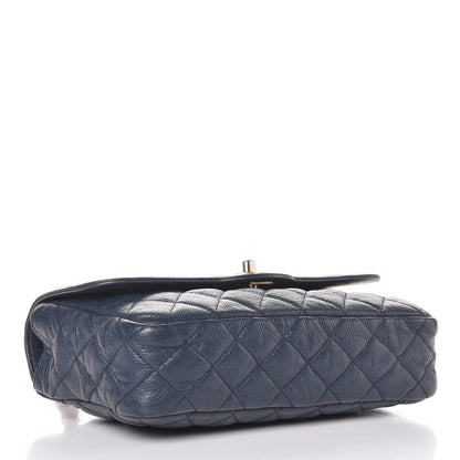Chanel Crumpled Grained Calfskin Small Two Tone Flap Navy 5 of 10