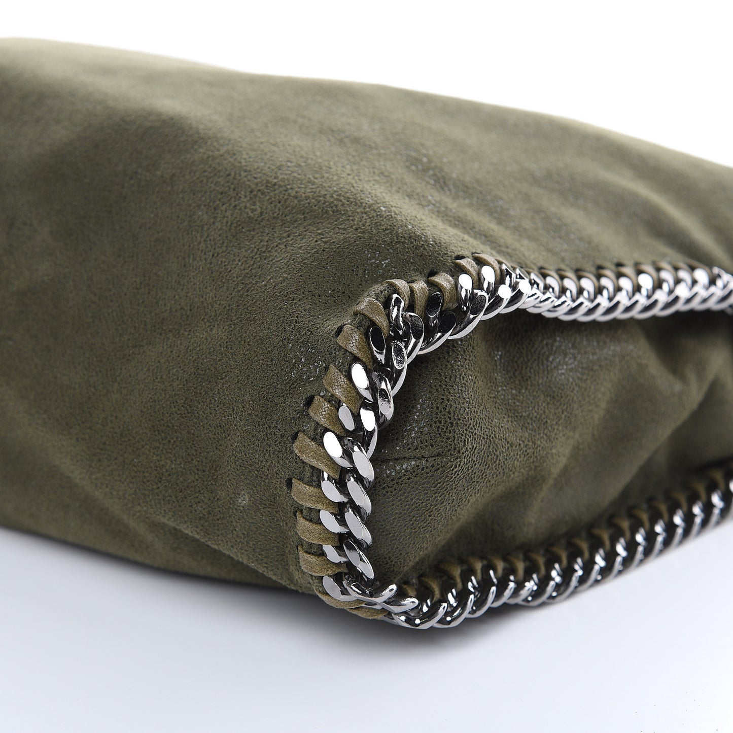 Shaggy Deer Falabella Fold Over Tote Olive