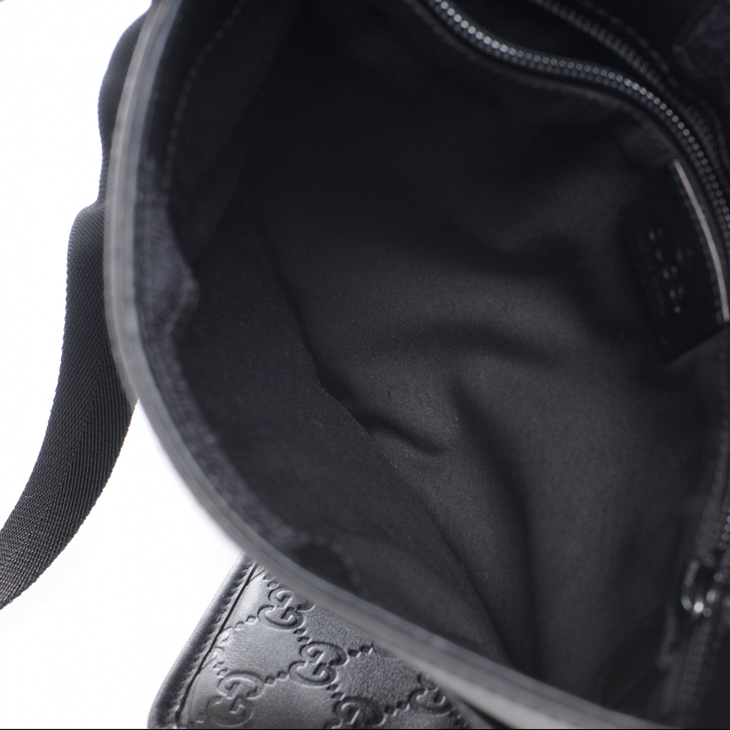 Guccissima Flat Messenger Bag Black