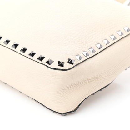 Valentino Garavani Pebbled Calfskin Small Rockstud Flip-Lock Messenger Bag Light Ivory 12 of 12