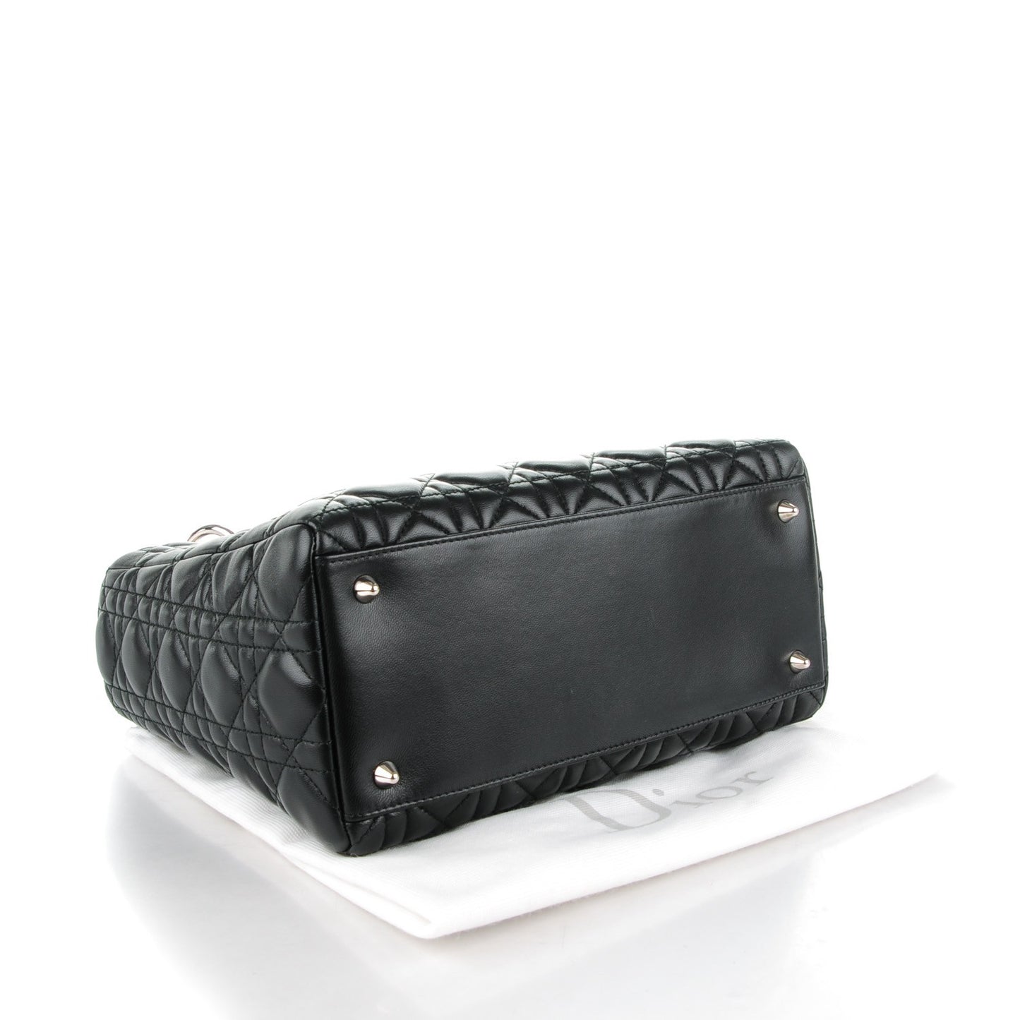 Lambskin Cannage Medium Lady Dior Black
