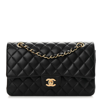Chanel Lambskin Quilted Medium Double Flap Black 1 of 14